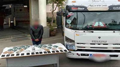 العثور على حشيش بقيمة مليون جنيه داخل سيارة نقل فى السلام 