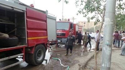 إصابة 3 أشخاص في حريق نشب داخل مخزن أنابيب بأوسيم