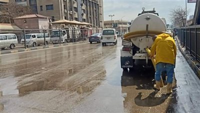 انتشار عربات شفط مياه الأمطار بالمحاور لمواجهة الطقس السيئ بالجيزة غدا