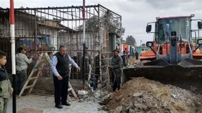  حملة موسعة لإزالة الإشغالات بالحسينية في الشرقية 