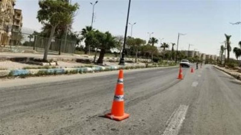 اغلاق طريق بالجيزة،