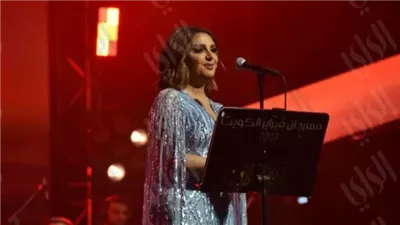 أنغام تبهر الجمهور الخليجي بأغانيها العاطفية في ليالي فبراير الكويت 2023