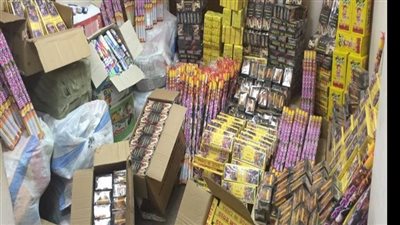 ضبط تاجر بحوزته 1.5 مليون قطعة ألعاب نارية في الجمالية