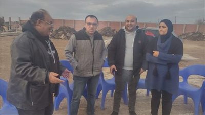 الشباب والرياضة بالدقهلية تتابع إنشاء سور ملعب مركز شباب محلة دمنة