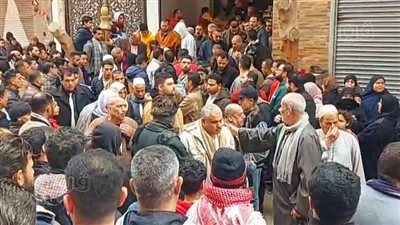 جنازة مهيبة لشاب توفي أثناء مباراة كرة قدم في الغربية (صور)