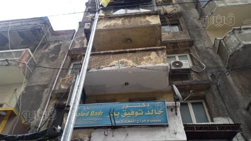 انهيار سقف عقار بالإسكندرية،
