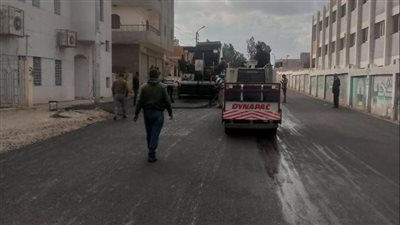 الانتهاء من رصف طريق روض إسكندر في الإسماعيلية 