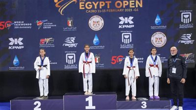 نتائج منافسات الناشئين في اليوم الثاني من بطولة مصر الدولية للتايكوندو