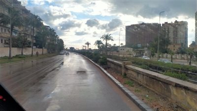 أمطار متوسطة على مناطق وسط وغرب في الإسكندرية (صور)