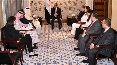 السيسي يستهل نشاطه في دبي بلقاء رئيس مجموعة البنك الإسلامي للتنمية ورئيسة وزراء تونس