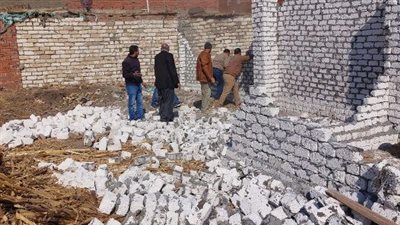 إزالة فورية لحالات بناء مخالف فى الزقازيق والحسينية بالشرقية 