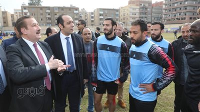 محافظ المنوفية يشهد مباراة بين جمهورية شبين وطنطا بالدورى الممتاز ب (صور)