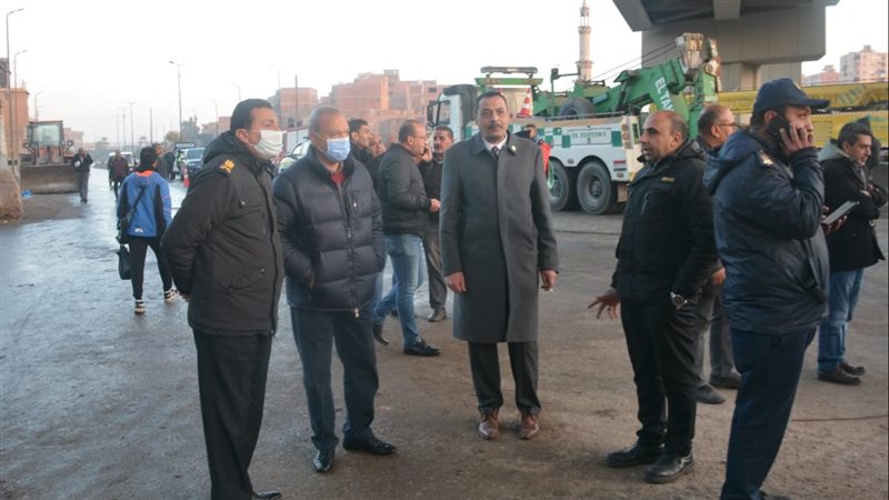 حادث كوبري مشاة بالطريق