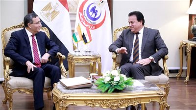 وزير الصحة يستقبل سفير الهند لدى مصر لبحث التعاون بالقطاع الصحي