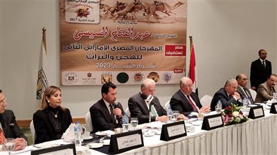 4 وزراء بمؤتمر الإعلان عن تفاصيل المهرجان المصري الإماراتي الثاني لرياضة الهجن