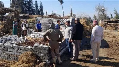 محافظ الشرقية: إزالة حالتي بناء مخالف في الشدة الخشبية