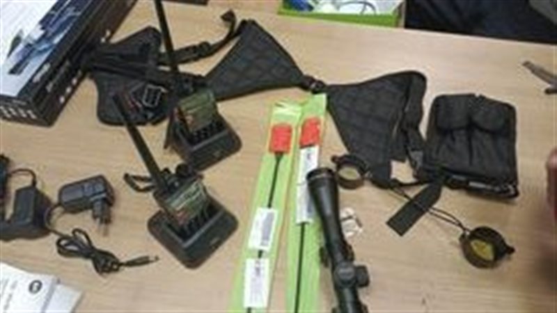 المضبوطات بحوزة رجال