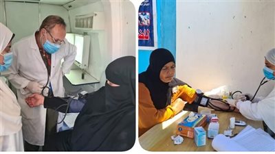 تقديم خدمات طبية لـ 702 مواطن خلال قافلة بمركز حوش عيسى (صور)