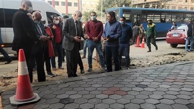 محافظ الجيزة يتفقد أعمال رصف عمرو بن العاص بمركز البدرشين