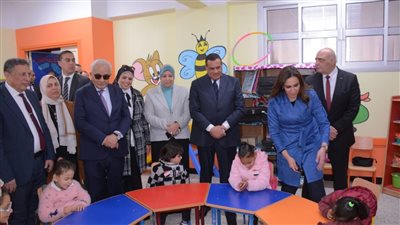جولة لوزيري التنمية المحلية والتعليم بمدرسة النور للمكفوفين بدمنهور (صور)