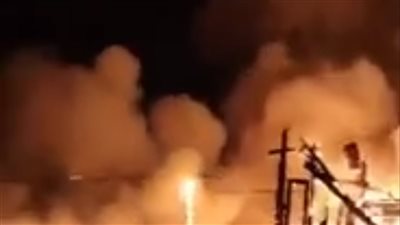  حريق في مخزن لقش الأرز بالدقهلية