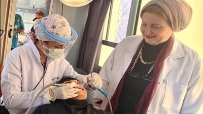 القومي للبحوث يرسل قافلة طبية للكشف والعلاج المجاني على أهالي أطفيح (صور)