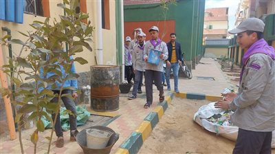 مركز شباب منشأة الإخوة ينظم مشروعات خدمة عامة أبرزها تشجير المدارس