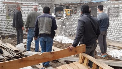 حملة لتجميل الشوارع وإزالة التعديات في نبروه بالدقهلية 