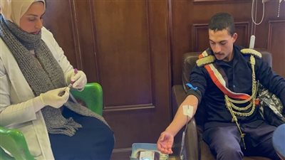 حملة للتبرع بالدم في مديرية أمن الدقهلية