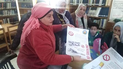 استمرار فعاليات مسابقة جماعة مناهضة التدخين والمخدرات لطلاب مدارس القليوبية 