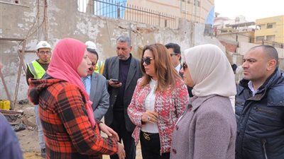 محافظ دمياط تتابع الأعمال الإنشائية لمبنى الوحدة المحلية لمدينة عزبة البرج 