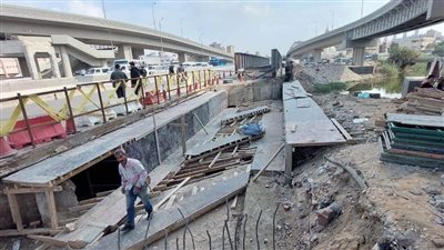 استمرار أعمال ترميم وإصلاح كوبري الثلاجة بشبرا 