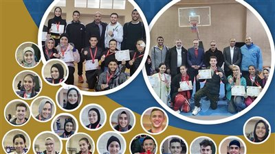 جامعة حلوان تهنئ الطلاب الفائزين بميداليات بطولة الجامعات المصرية للكونغ فو