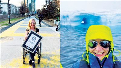 تزور 55 بلدًا على كرسي متحرك وتدخل موسوعة جينيس