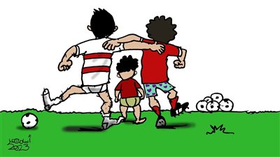 ليلة سقوط الكرة المصرية في كاريكاتير فيتو