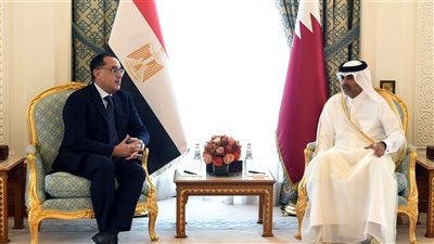 جلسة مباحثات مصرية قطرية موسعة برئاسة مدبولي وبن خليفة