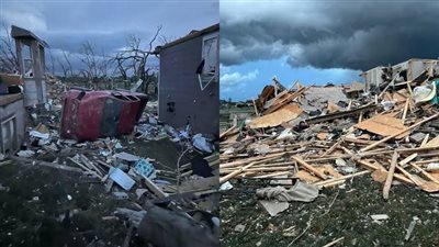 إصابة 12 شخصا في 9 أعاصير مدمرة تضرب ولايتين بالولايات المتحدة (صور)