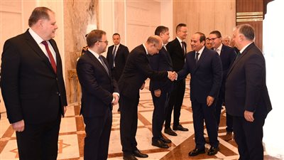 5 صور ترصد تفاصيل المباحثات المصرية المجرية بقصر الاتحادية