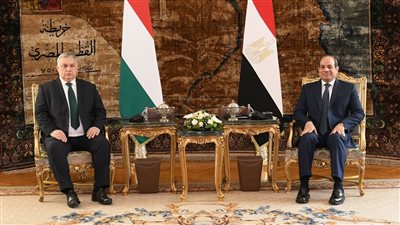  مباحثات مصرية مجرية بالاتحادية ومؤتمر صحفي للسيسي وأوربان (فيديو)