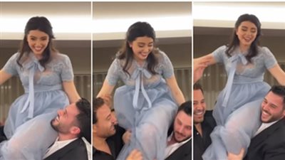 لحظات مؤثرة لـ ماريتا الحلاني ووالدها في خطوبتها (فيديو)