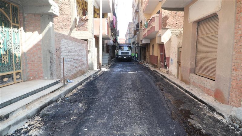 رصف الشوارع بالمنيا،
