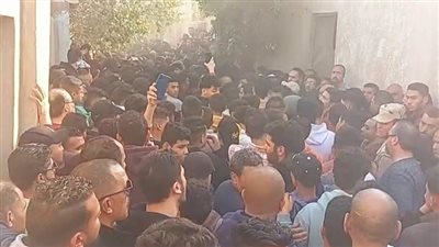 تشييع جثمان شاب توفى بطلق ناري عن طريق الخطأ في الغربية (صور) 