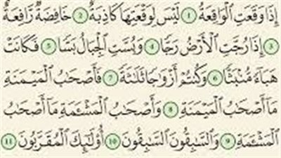 تفسير رؤية سورة الواقعة في المنام وعلاقتها بالسمعة الطيبة والمكانة الرفيعة 