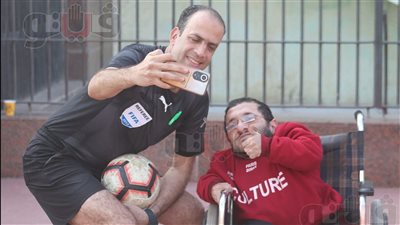 سيلفي جبر الخواطر في مباراة المنصورة وأبو قير للأسمدة (صورة) 