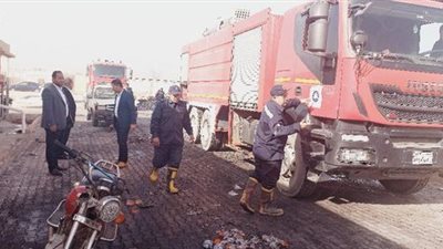 حريق بشركة مستلزمات طبية بمركز بلبيس شرقية 