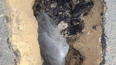 الانتهاء من إصلاح هبوط أرضى بتقاطع شارع المدارس ورضا في الإسماعيلية 