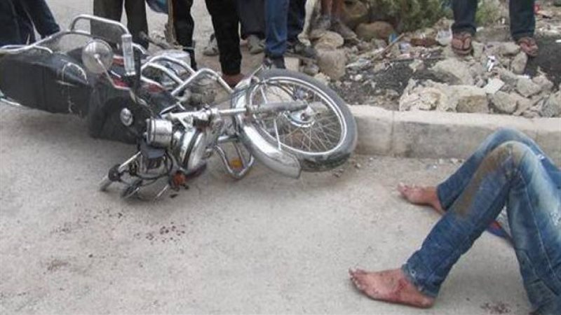 تصادم دراجة بخارية