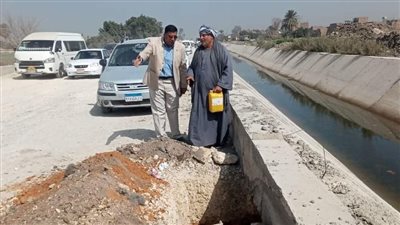 رئيس مدينة أوسيم يتفقد توسعات طريق ترعة الزمر بالجيزة (صور)