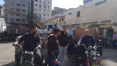 حملة إشغالات على النباشين في المنصورة