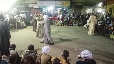 التحطيب أهم مظاهر الاحتفال في مولد أبو الحجاج الأقصري (فيديو وصور)